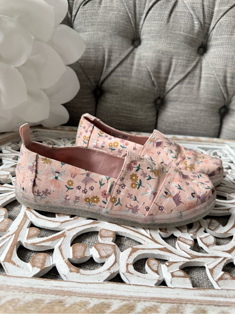 Tom’s Fairy Dolls & Flowers Flats Shoes Youth 5.5